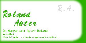 roland apter business card